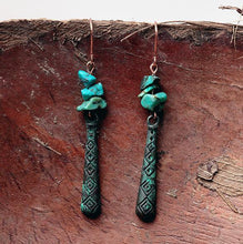 Charger l'image dans la galerie, Boucles d'oreille en Turquoise Africaine