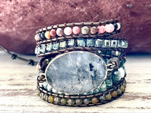 Charger l'image dans la galerie, Bracelet paix labradorite et rhodonite