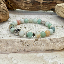 Charger l'image dans la galerie, Bracelet équilibre "hibou" en Amazonite