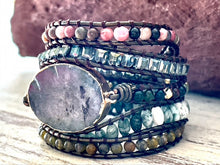 Charger l'image dans la galerie, Bracelet paix labradorite et rhodonite