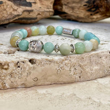 Charger l'image dans la galerie, Bracelet équilibre "bouddha" en amazonite