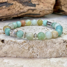 Charger l'image dans la galerie, Bracelet équilibre "bouddha" en amazonite