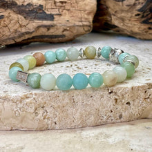 Charger l'image dans la galerie, Bracelet équilibre "bouddha" en amazonite