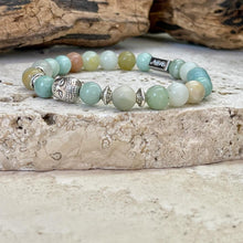 Charger l'image dans la galerie, Bracelet équilibre "bouddha" en amazonite