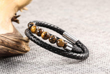 Charger l'image dans la galerie, Bracelet double rangs en oeil de tigre