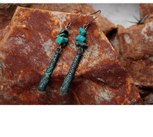 Charger l'image dans la galerie, Boucles d'oreille en Turquoise Africaine