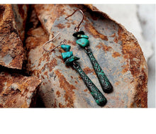 Charger l'image dans la galerie, Boucles d'oreille en Turquoise Africaine