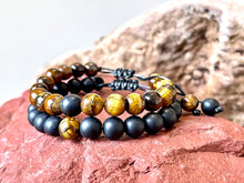 Charger l'image dans la galerie, Bracelet distance oeil de tigre et onyx