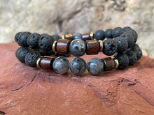 Charger l'image dans la galerie, Bracelet Magma couple en Jaspe impérial