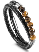 Charger l'image dans la galerie, Bracelet double rangs en oeil de tigre