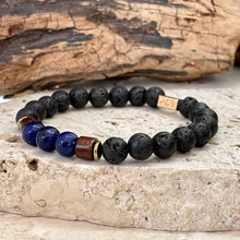 Charger l'image dans la galerie, Bracelet magma couple en lapis lazuli