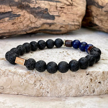Charger l'image dans la galerie, Bracelet magma couple en lapis lazuli