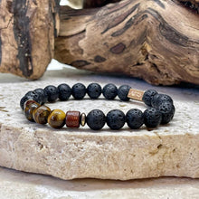 Charger l'image dans la galerie, Bracelet Magma couple en oeil de tigre