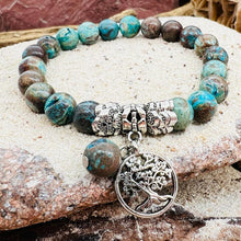 Charger l'image dans la galerie, Bracelet arbre de vie en jaspe océan