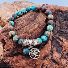 Charger l'image dans la galerie, Bracelet arbre de vie en jaspe océan