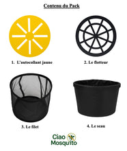 Charger l&#39;image dans la galerie, Piège moustique tigre écologique &amp; larves | Anti moustique naturel, sans insecticide | Réutilisable pour jardin, terrasse, balcon, zones humides | Pack complet Ciao Mosquito®
