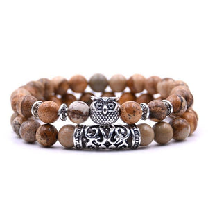Bracelet vitalité en jaspe paysage