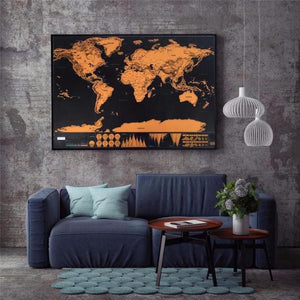 Carte du monde à gratter