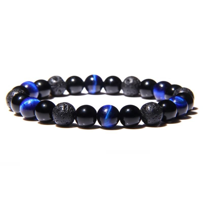 Bracelet triple en œil de faucon