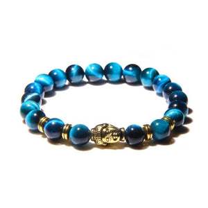 Bracelet en oeil de tigre turqoise