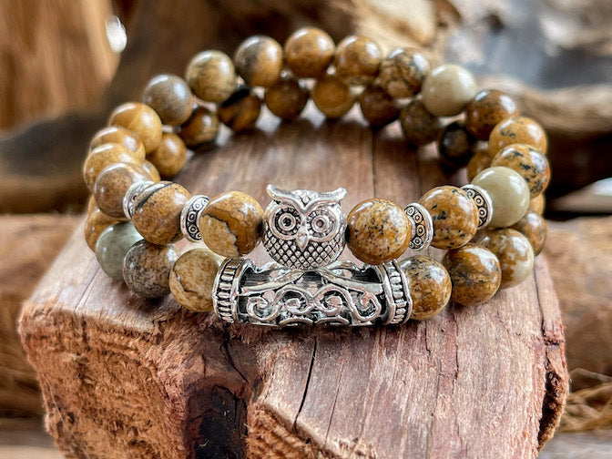 Bracelet vitalité en jaspe paysage
