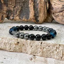 Charger l&#39;image dans la galerie, Bracelet triple protection en odt bleu
