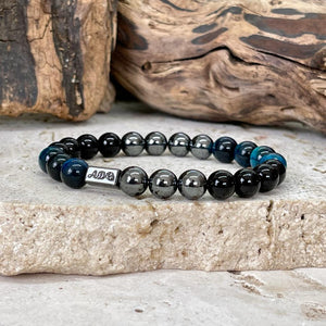 Bracelet triple protection en odt bleu