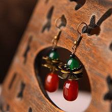 Charger l&#39;image dans la galerie, Boucles d&#39;oreille en agate et cuivre
