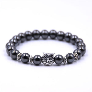 Bracelet  hibou régénération en hématite