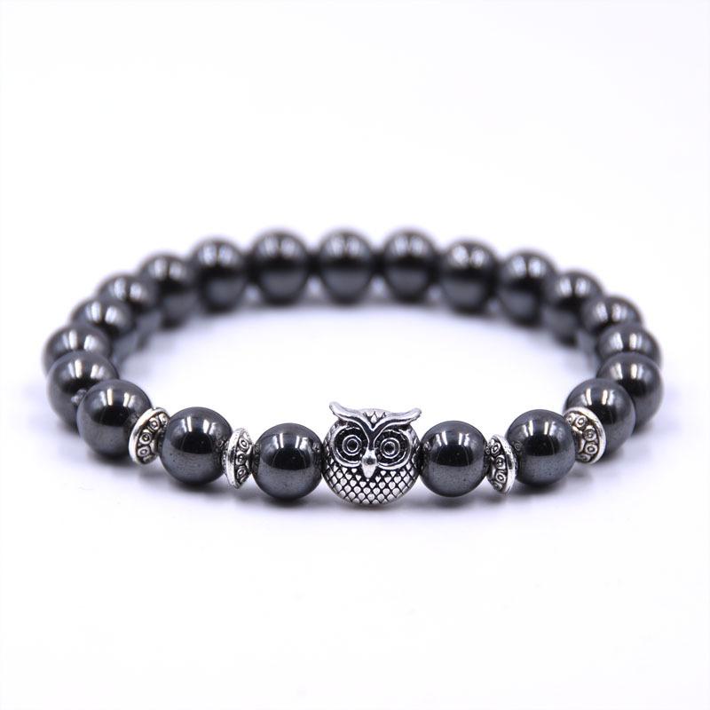 Bracelet  hibou régénération en hématite