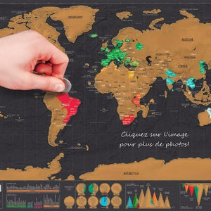 Carte du monde à gratter
