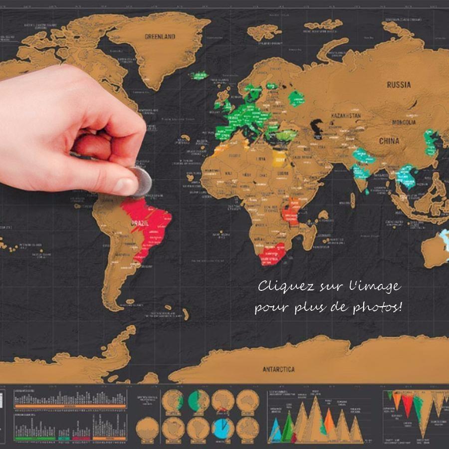 Carte du monde à gratter